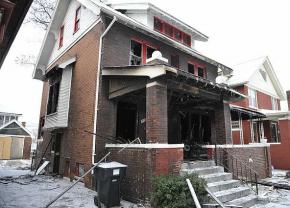 A West Detroit house where a fire likely originating from space heaters killed three