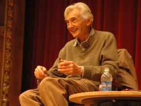Howard Zinn onstage at the 2009 Campaign to End the Death Penalty convention