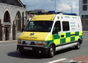 An ambulance from Britain's National Health Service