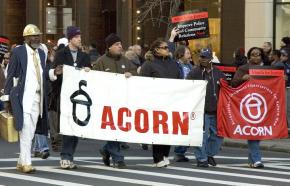 ACORN activists protesting police violence in New York City