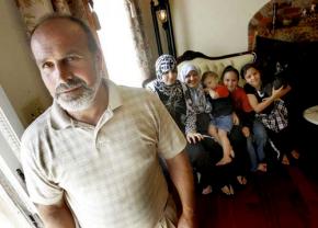 Abdulrahman Zeitoun, with his family