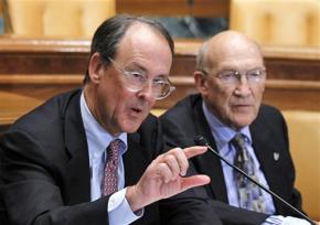 Deficit reduction commission co-chairs Erskine Bowles and Alan Simpson