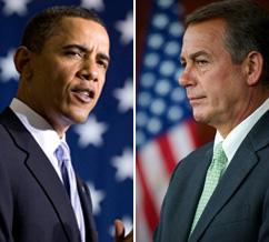 President Obama and House Speaker-to-be John Boehner