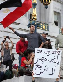 A San Francisco demonstration in solidarity with the Egyptian revolution