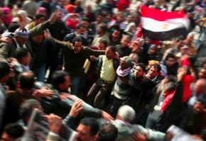 Millions dance in the streets to celebrate the overthrow of Hosni Mubarak