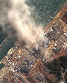 Steam escapes from a damaged reactor at the Fukushima Daiichi nuclear plant