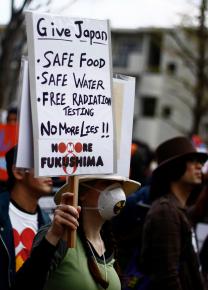 Anti-nuclear protesters march in Tokyo following the Fukushima plant disaster