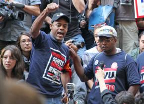 Transit workers speak out at Occupy Wall Street