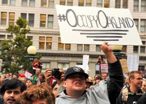 Occupy Oakland protesters rally at Oscar Grant Plaza