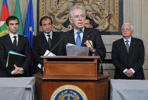 Italy's Prime Minister Mario Monti