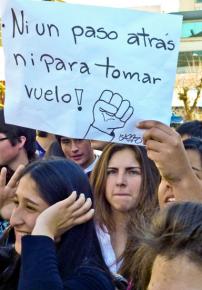Chilean students continue to gather in mass protests to defend public education