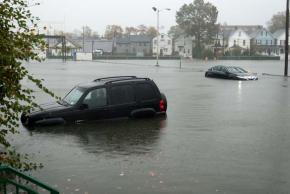 Cars abandoned in the streets as flooding hits Staten Island