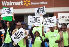 Wal-Mart workers join in a coordinated day of protests and work actions