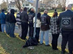Protesters prepare to unwelcome Westboro Baptists in Woodbury, Connecticut