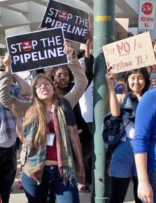 Protesters in North Carolina call on Barack Obama to say "no" to the Keystone XL pipeline