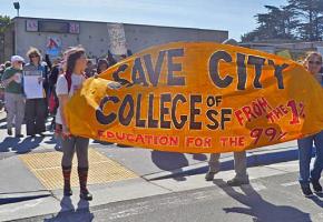 CCSF students and faculty march to save the college from losing accreditation
