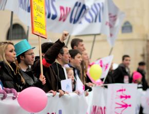 Anti-equality bigots on the march through Paris