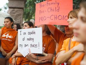 A rally to continue the fight for reproductive rights in Austin, Texas