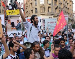 Members of the Revolutionary Socialists join in an anti-Morsi protest last summer