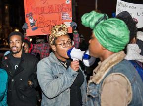 Temple University students rally in Philadelphia against police brutality