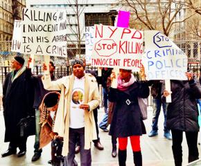 New Yorkers gather in protest against the police murder of Mohamed Bah