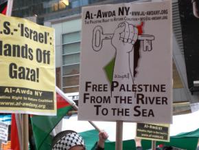 Al-Awda-NY activists rallying for justice in Palestine