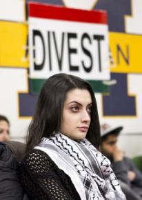 University of Michigan students sit in for divestment from Israel