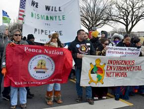 Indigenous communities march at the front of environmental demonstrations