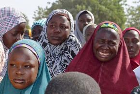 Mothers marching in Nigeria against government inaction after the abductions