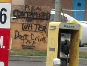 Graffiti during the water crisis in Toledo