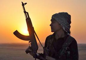 A Kurdish fighter in Kobanê