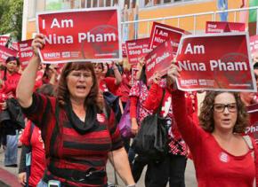 National Nurses United rallies in support of Nina Pham and all nurses