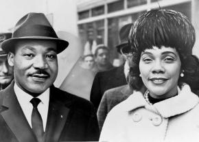 Martin Luther King Jr. (left) with Coretta Scott King in 1963