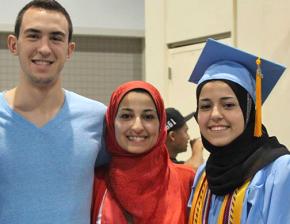 From left to right: Deah Shaddy Barakat, Yusor Abu-Salha and Razan Abu-Salha