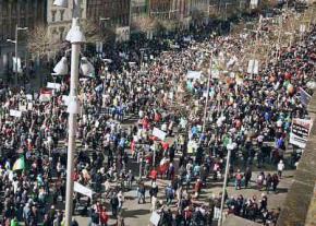A mass protest against water charges in Ireland