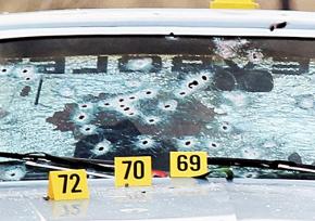 The car riddled with 137 bullets fired by Cleveland police