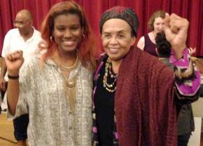 Makayla Gilliam-Price (left) with veteran civil rights activist Dorie Ladner