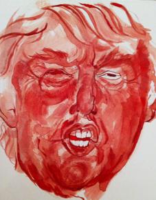 Sarah Levy's portrait of Donald Trump, titled Whatever