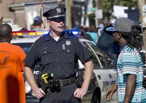 Police on patrol in Wilmington, Delaware