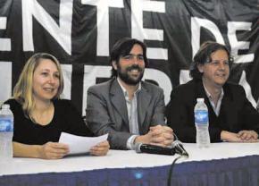 Leading candidates of the FIT in Argentina, left to right: Myriam Bregman, Nicolás Del Caño and Christian Castillo