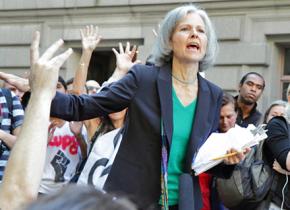 Dr. Jill Stein speaks at an Occupy Wall Street demonstration