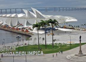 New construction along the Rio de Janeiro waterfront for the Games