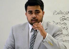 University of Southern Maine Student Body President Humza Khan