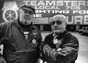 Teamsters Local 705's Jerry Zero (left) and John McCormick in the 1990s