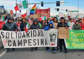 Farmworkers march for a fair contract in Washington state
