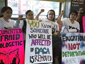 Immigrant rights activists rally in defense of DREAMers in the Bronx