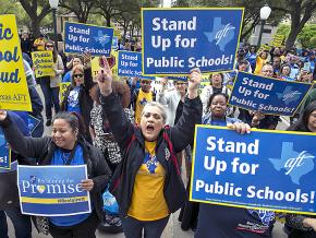 Teachers take to the streets of Houston to defend public education
