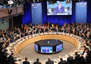 A joint meeting of the World Bank and International Monetary Fund in Washington, D.C.
