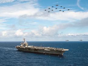 The aircraft carrier USS Carl Vinson in the Pacific