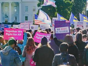 Protesters stand up to Trump's transphobic attacks